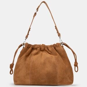 Neuville Brown Suede Handbag